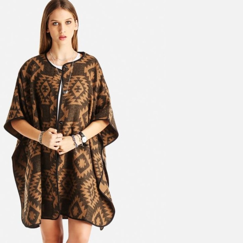 NEW! Vero Moda Navajo Poncho - Picture 1 of 11